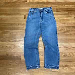 Abercrombie & Fitch Classic Blue Cropped Jeans